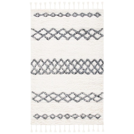 Safavieh 4 x 6 ft. Casablanca Ivory & Dark Gray Hand Loomed Rectangle Area Rug CSB925A-4